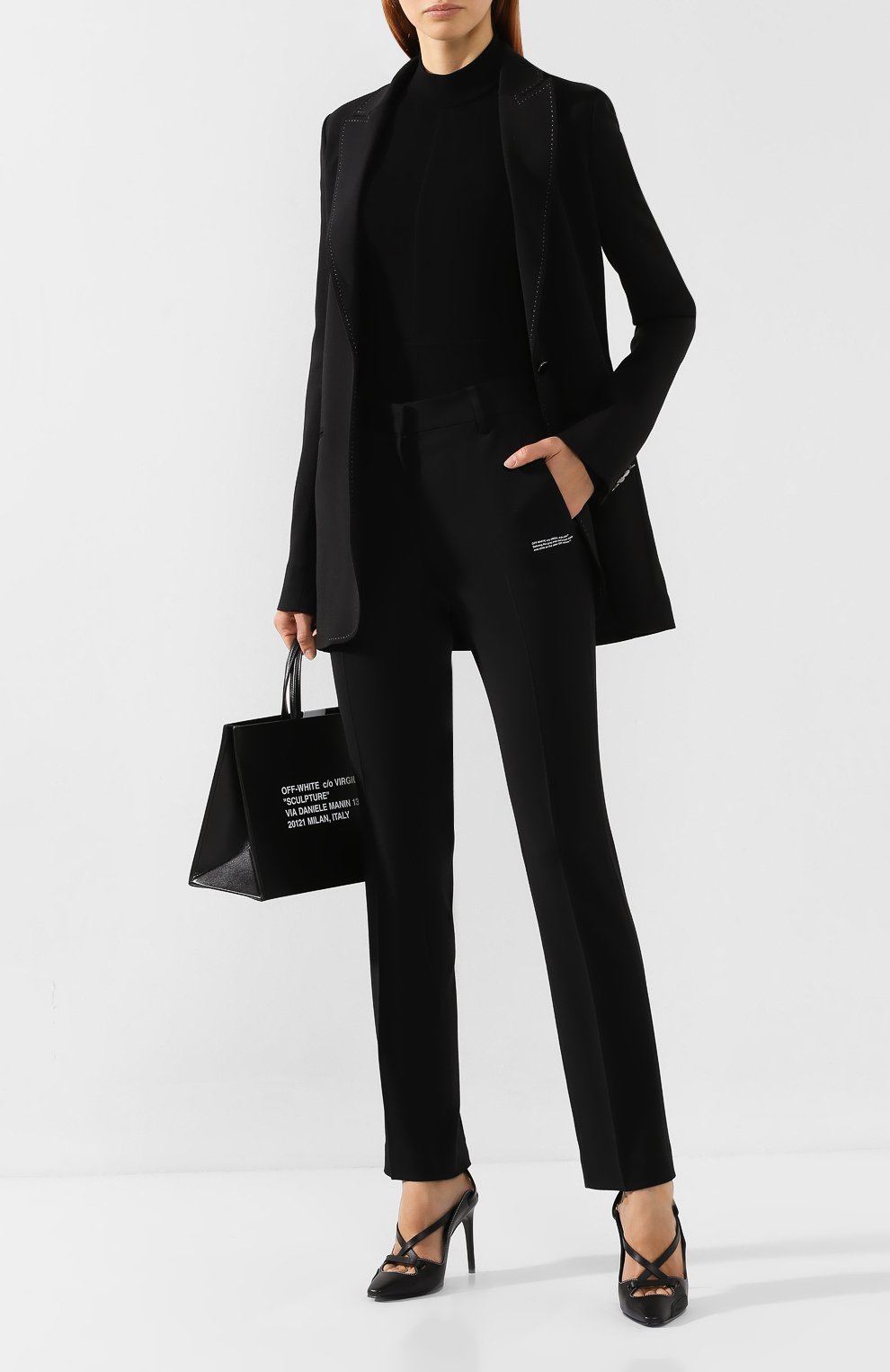 Брюки из смеси вискозы и шерсти OFF-WHITE, арт. 0WCA060E195150771000, фото 2