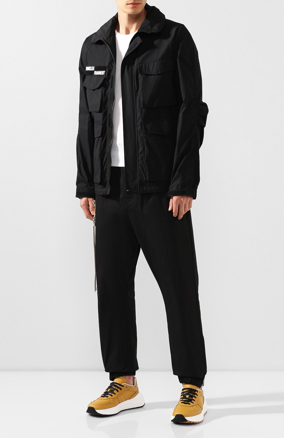 Черная мужская куртка 7 moncler fragment hiroshi fujiwara MONCLER