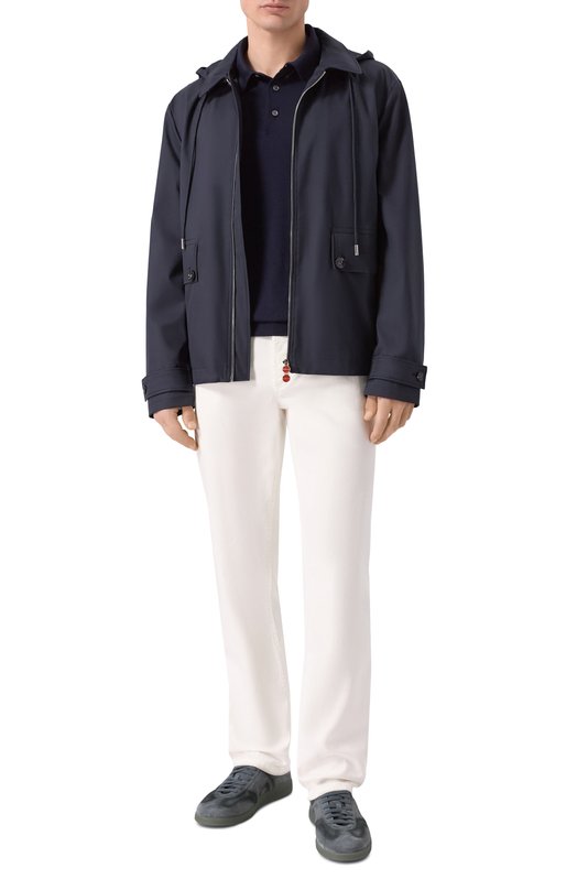 Замшевые кеды DBS-Olympic Santoni MBPG22072FIATSE2 Синий  MBPG22072FIATSE2 Фото 2