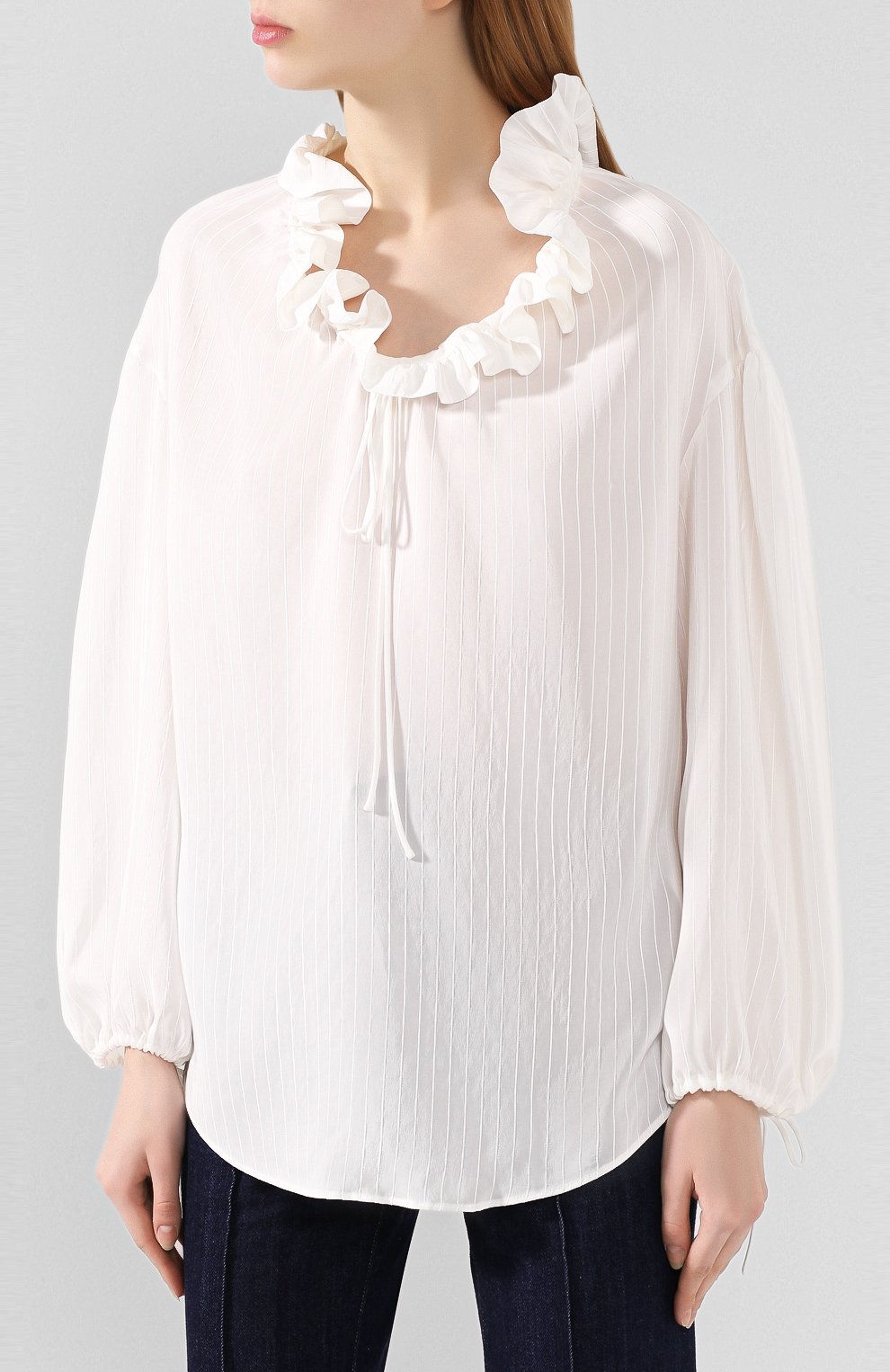 Блузка из смеси вискозы и шелка STELLA MCCARTNEY, арт. 600617/S0A44, фото 3