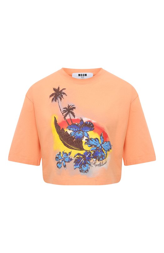 

Хлопковая футболка MSGM, Оранжевый