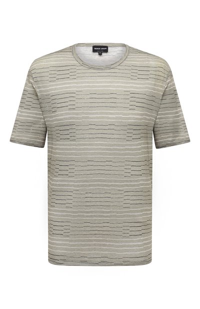 Мужская льняная футболка GIORGIO ARMANI, арт. GM000301/TE11562