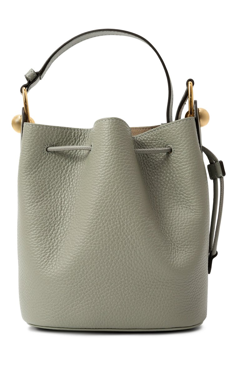 Женская сумка furla sfera mini FURLA светло-зеленого цвета, арт. WB01514/BX0176 | Фото 6 (Материал: Натуральная кожа; Ремень/цепочка: На ремешке; Размер: mini)