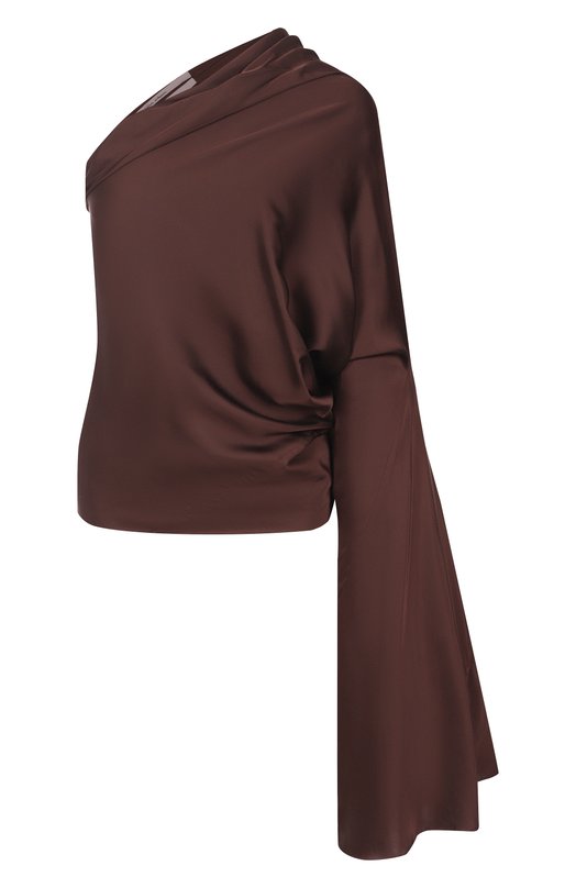 Атласный топ Rick Owens RP01E7234/SCH Коричневый RP01E7234/SCH