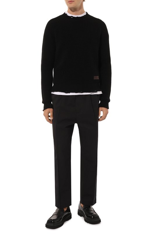 Шерстяной свитер Dsquared2 S74HA1446/D13040 Чёрный  S74HA1446/D13040 Фото 2