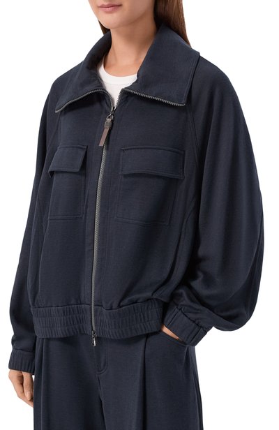 Толстовка из хлопка и шелка BRUNELLO CUCINELLI, арт. MD828B2B06, фото 3