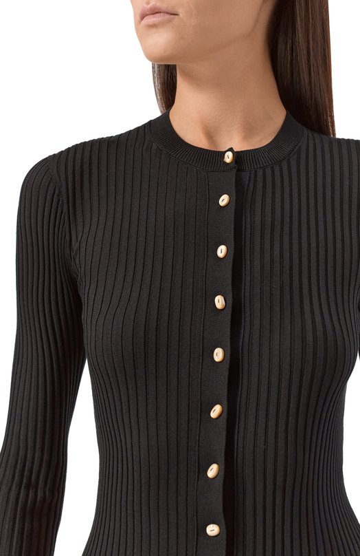 Шелковый кардиган Jil Sander J04HP0006/J16137 Чёрный  J04HP0006/J16137 Фото 5