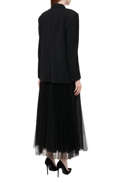 Жакет из вискозы и шерсти REDVALENTINO черного цвета по цене 114000 руб., арт. WR0CED25/65U, фото 4 Жакет из вискозы и шерсти REDVALENTINO, арт. WR0CED25/65U, фото 4