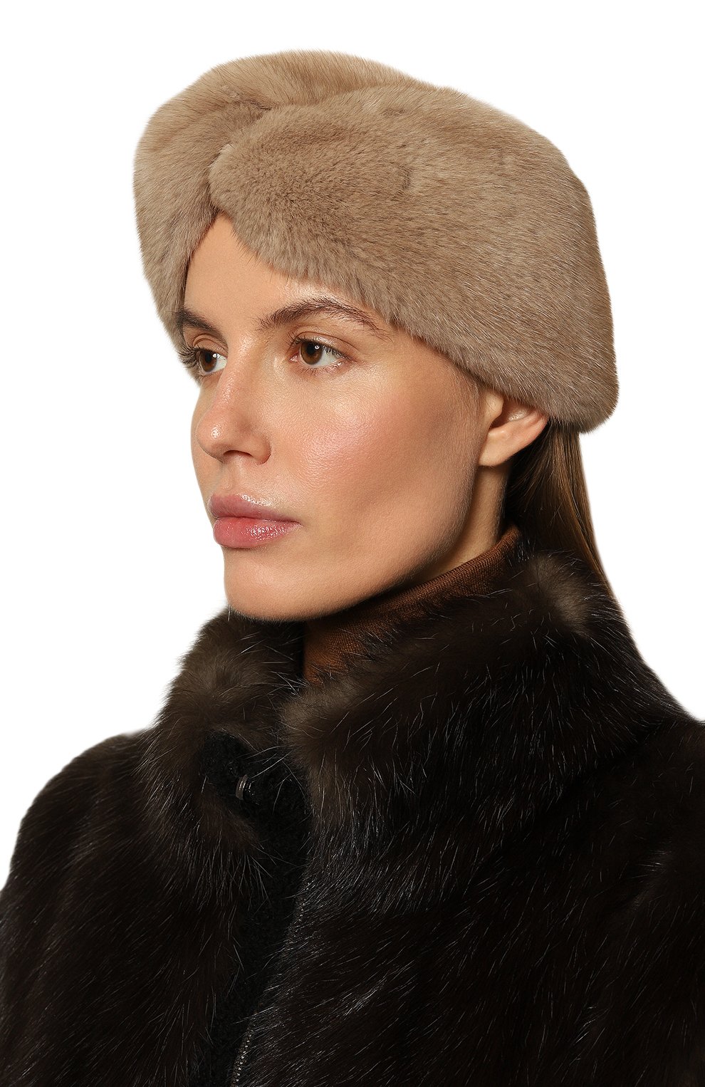 Меховой ободок из норки VICTORIA KUSENKOVA бежевого цвета по цене 67320 руб., арт. 161900033016, фото 2 Меховой ободок из норки VICTORIA KUSENKOVA, арт. 161900033016, фото 2