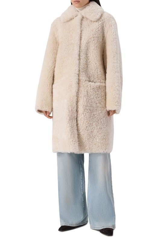 Двусторонняя дубленка из овчины Simonetta Ravizza F04C0134H20 Кремовый  F04C0134H20 Фото 3