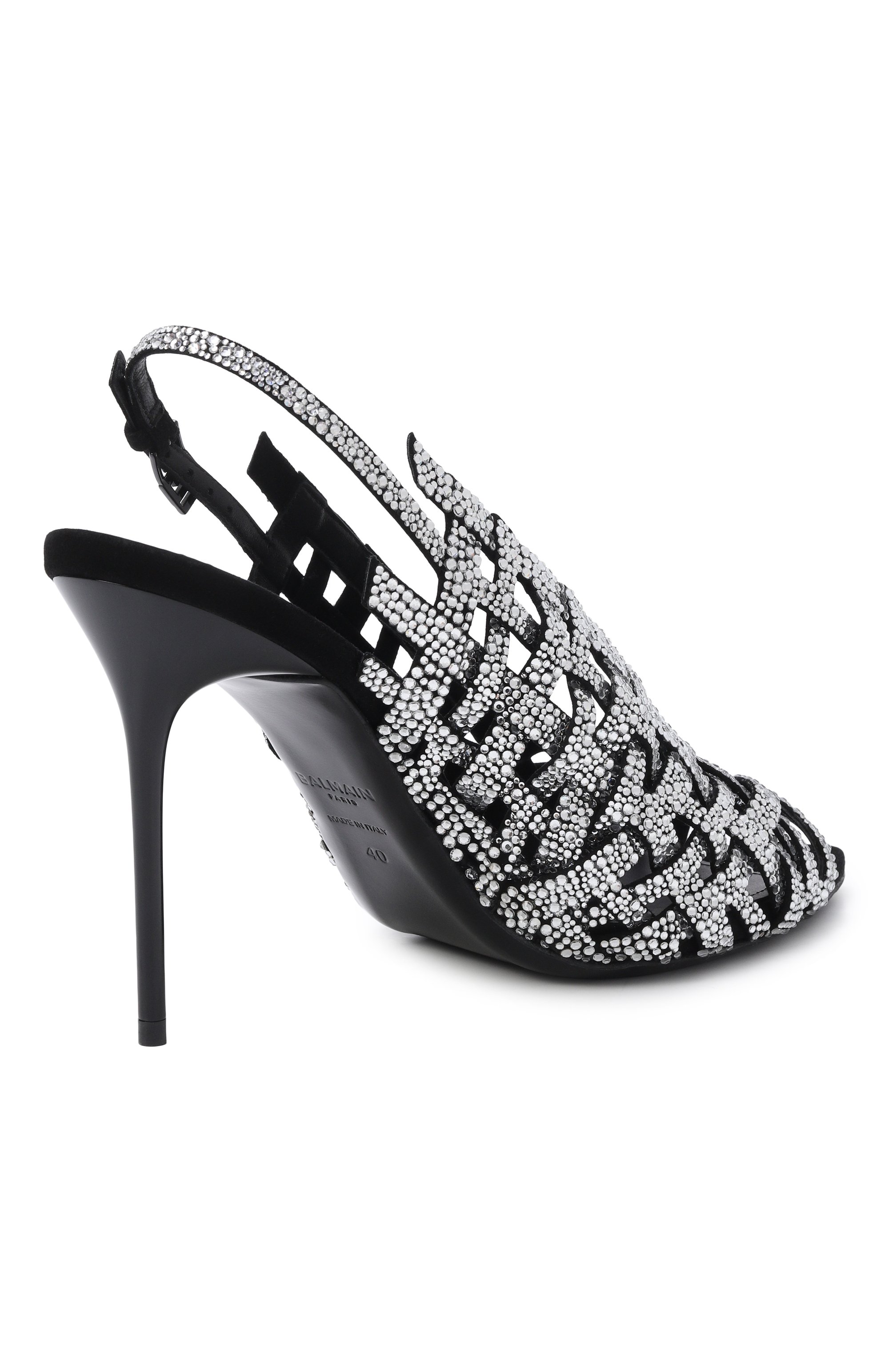 Замшевые босоножки BALMAIN, арт. GN1UH195/LVHS, фото 5