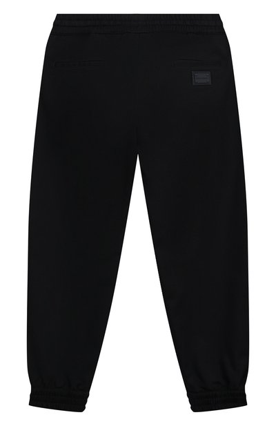 Хлопковые джоггеры DOLCE & GABBANA темно-синего цвета по цене 24600 руб., арт. L43P63/G7YXF/2-6, фото 2 Хлопковые джоггеры DOLCE & GABBANA, арт. L43P63/G7YXF/2-6, фото 2
