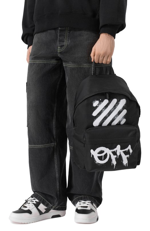 Рюкзак Diagoonal Spray Off-White 0MNB123F25FAB001 Чёрный  0MNB123F25FAB001 Фото 2
