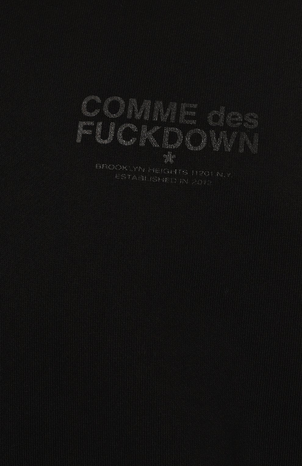 Хлопковое худи COMME DES FUCKDOWN черного цвета по цене 13250 руб., арт. CFABM01325, фото 5 Хлопковое худи COMME DES FUCKDOWN, арт. CFABM01325, фото 5