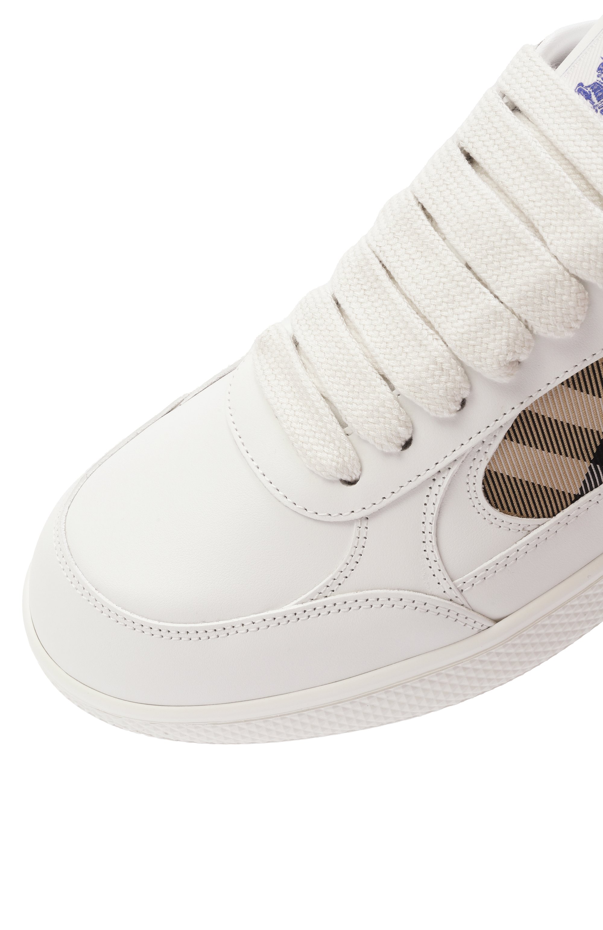 Комбинированные кеды terrace BURBERRY белого цвета по цене 72600 руб., арт. 8108649, фото 7 Комбинированные кеды terrace BURBERRY, арт. 8108649, фото 7