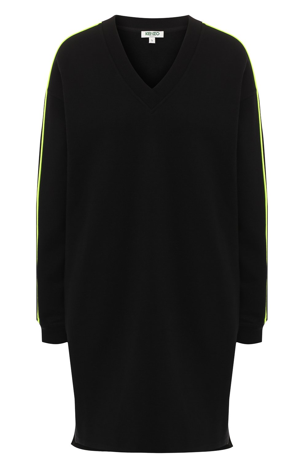 Хлопковое платье KENZO черного цвета по цене 32400 руб., арт. 2R0896952, фото 1 Хлопковое платье KENZO, арт. 2R0896952, фото 1