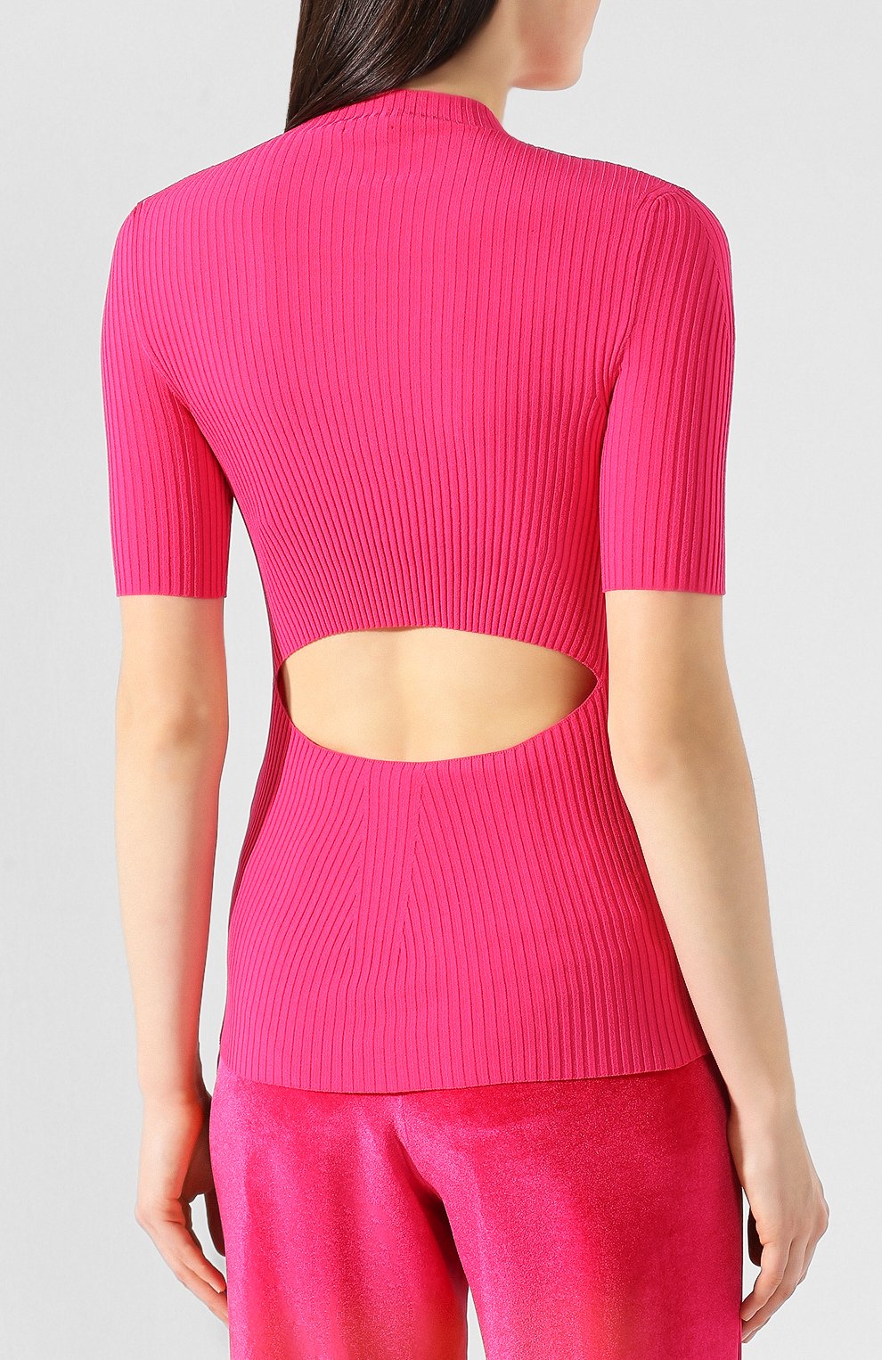 Топ из вискозы MRZ розового цвета по цене 39150 руб., арт. S19-0048, фото 4 Топ из вискозы MRZ, арт. S19-0048, фото 4