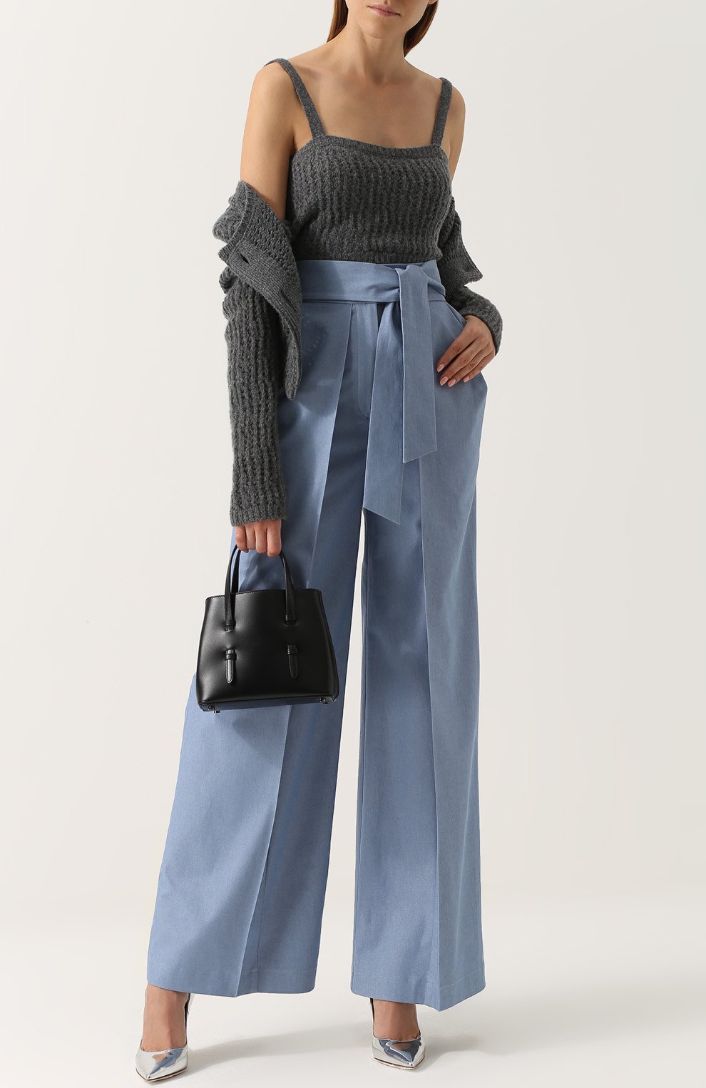 Шерстяной кроп-топ на тонких бретельках ISA ARFEN, арт. KN32 AW17 C0SY CL0CHARD W00L, фото 2