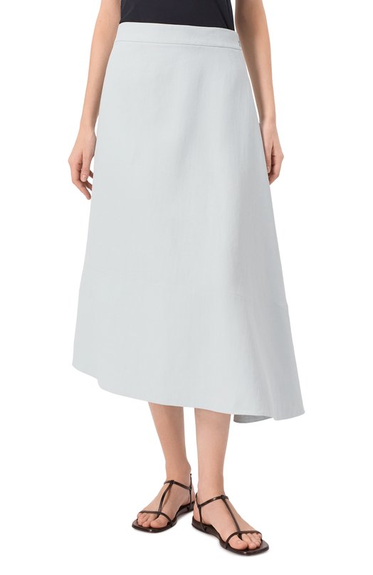 Льняная юбка Jil Sander J04MA0006/J60001 Голубой  J04MA0006/J60001 Фото 3