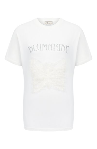 Женская хлопковая футболка BLUMARINE, арт. 4T109A/TJ0027