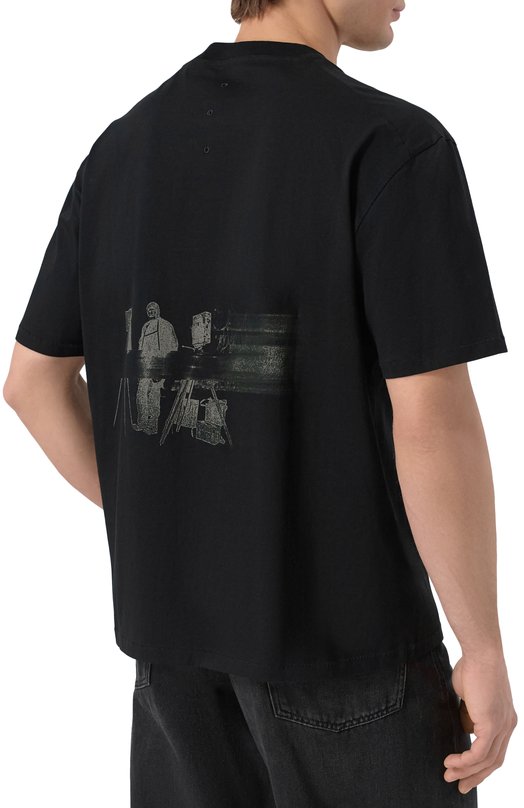 Хлопковая футболка Premiata PA1031/JERSEY Чёрный  PA1031/JERSEY Фото 4