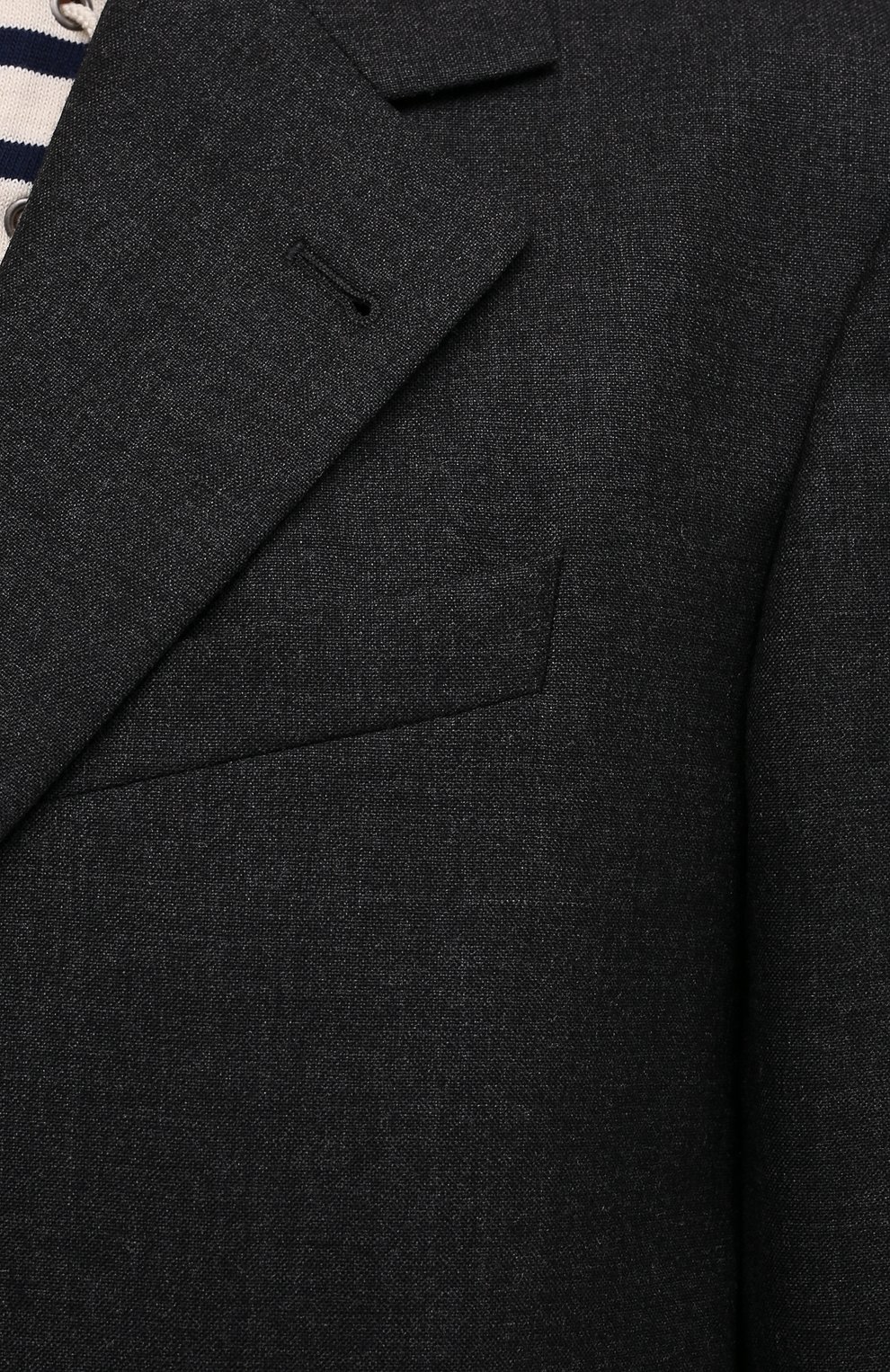 Шерстяной жакет DRIES VAN NOTEN темно-серого цвета по цене 105500 руб., арт. 212-010418-3183, фото 5 Шерстяной жакет DRIES VAN NOTEN, арт. 212-010418-3183, фото 5