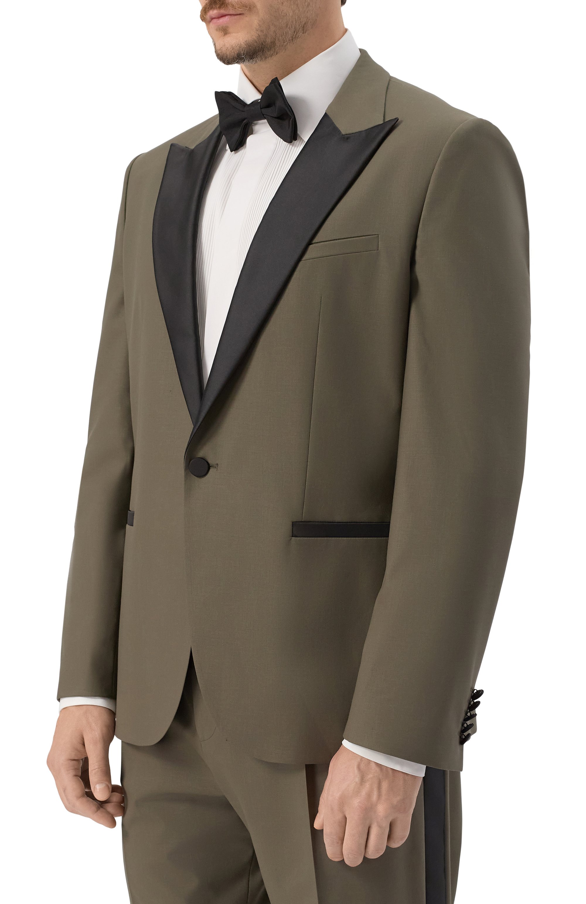 Смокинг HUGO хаки цвета по цене 69950 руб., арт. 50544619, фото 2 Смокинг HUGO, арт. 50544619, фото 2