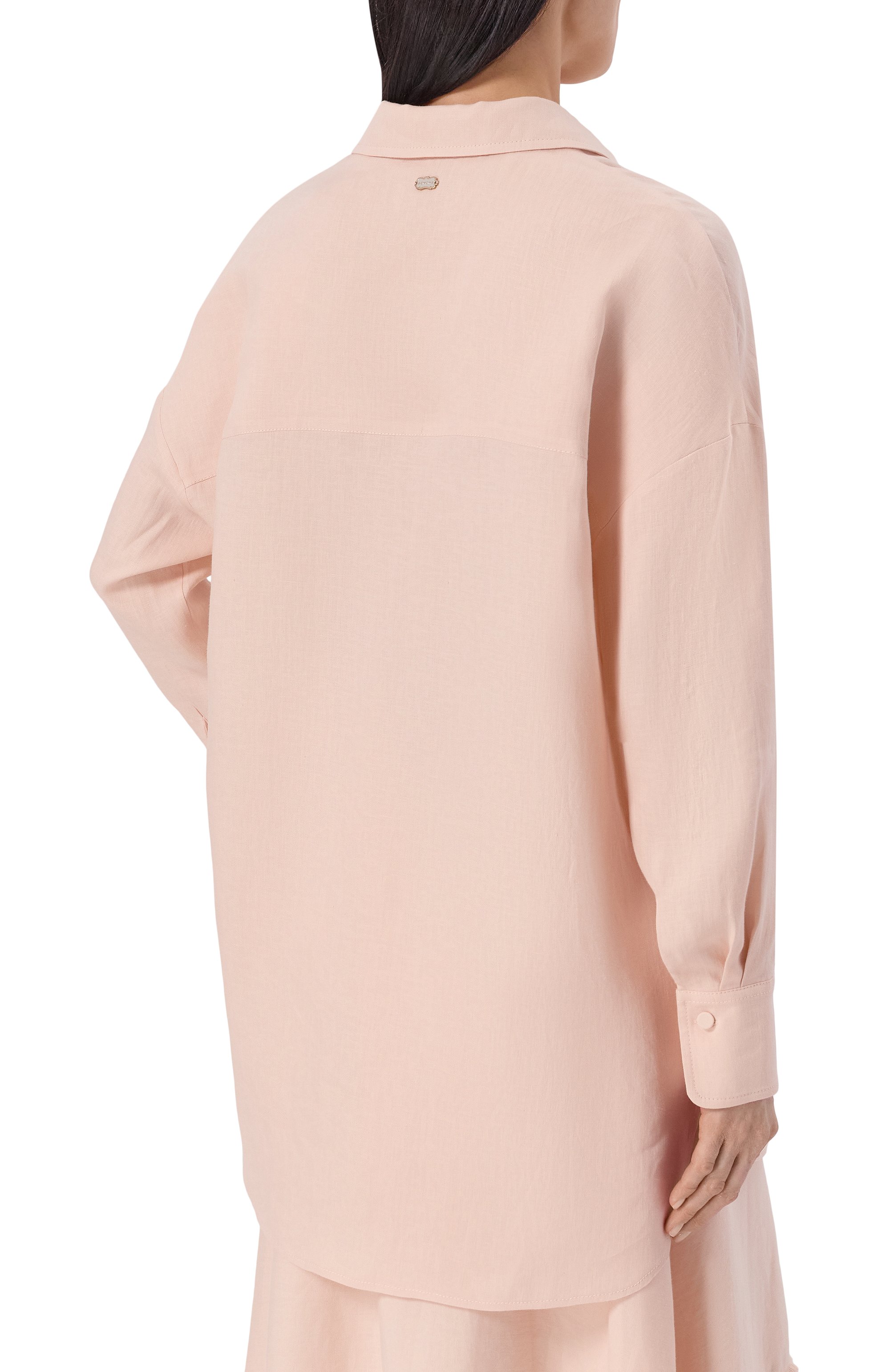 Льняная рубашка AGNONA светло-розового цвета по цене 121000 руб., арт. TD1113E/U3049E, фото 4 Льняная рубашка AGNONA, арт. TD1113E/U3049E, фото 4