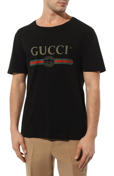 Хлопковая футболка GUCCI, арт. 440103 X3F05, фото 3