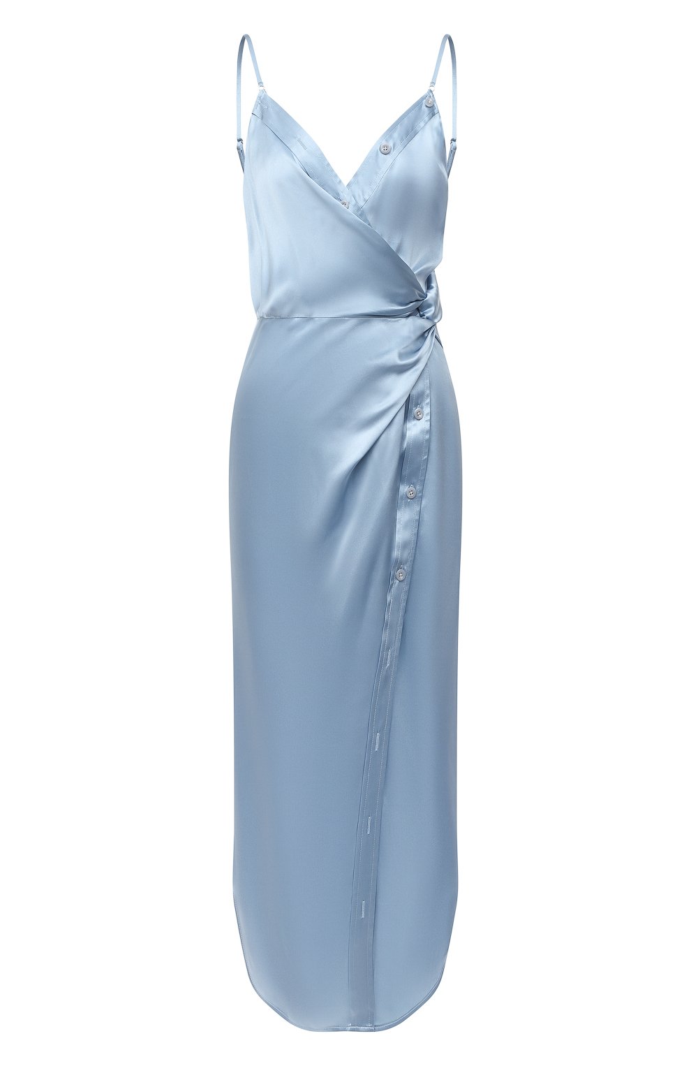 Атласное платье ALEXANDERWANG.T голубого цвета по цене 63900 руб., арт. 4WC2206083, фото 1 Атласное платье ALEXANDERWANG.T, арт. 4WC2206083, фото 1