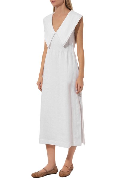 Льняное платье LUDA NIKISHINA, арт. D/TABI/white, фото 3