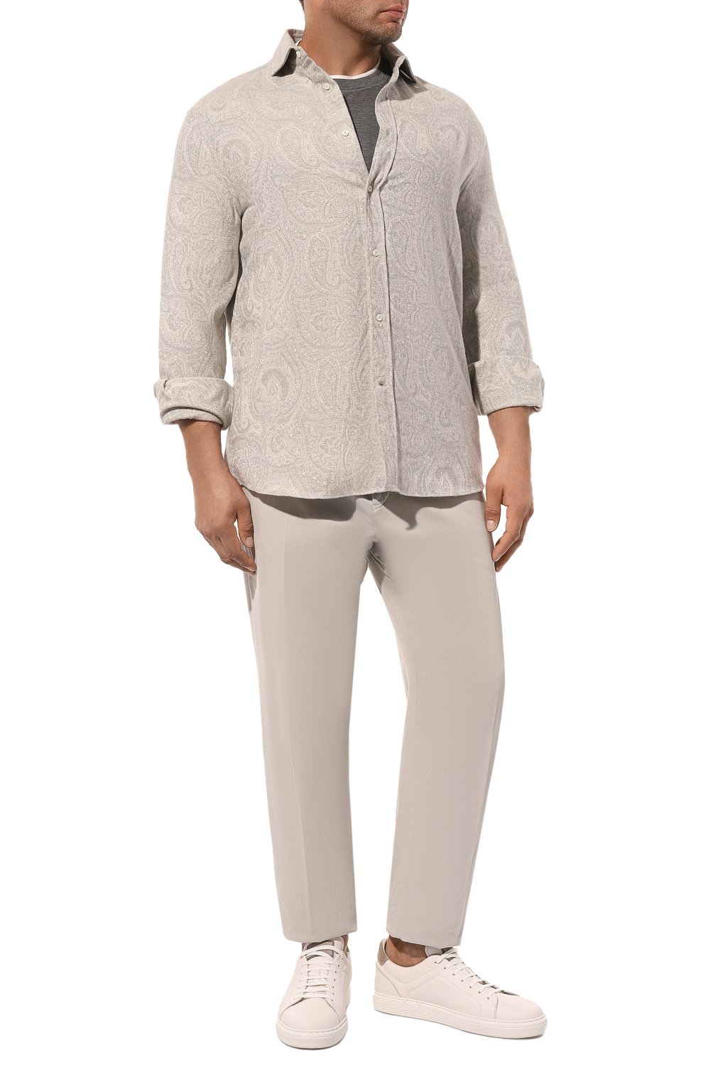 Футболка из шелка и хлопка BRUNELLO CUCINELLI, арт. MH8367427, фото 2