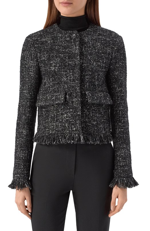 Твидовый жакет MSGM 3941MDG19/257621 Чёрный  3941MDG19/257621 Фото 3