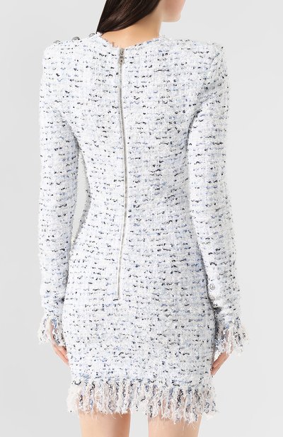 Платье BALMAIN голубого цвета по цене 298000 руб., арт. SF26267/K498, фото 4 Платье BALMAIN, арт. SF26267/K498, фото 4