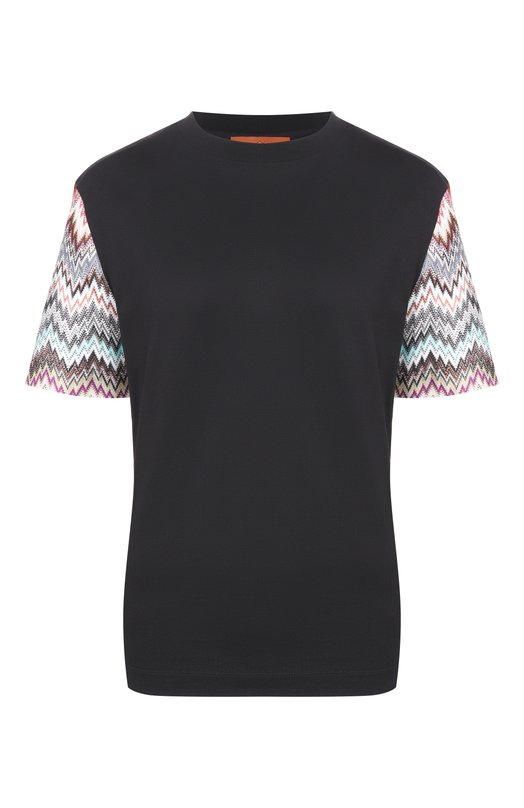 Хлопковая футболка Missoni DS25WL05/BJ00PI Чёрный DS25WL05/BJ00PI