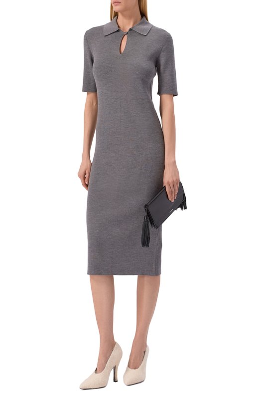 Шерстяное платье Jil Sander J01CT0275/J14831 Серый  J01CT0275/J14831 Фото 2