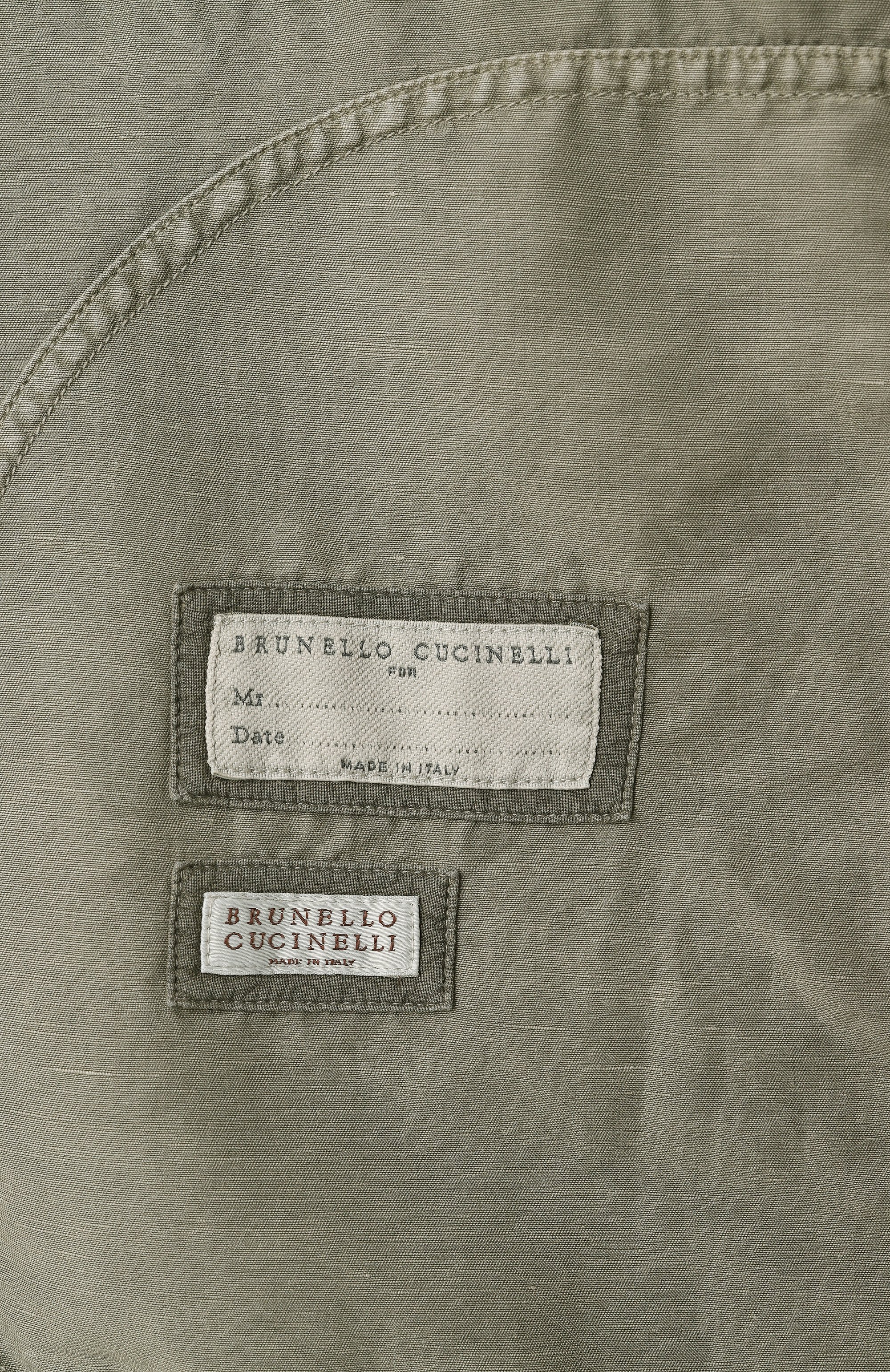Куртка-рубашка изо льна и хлопка BRUNELLO CUCINELLI, арт. M291D6512P, фото 7