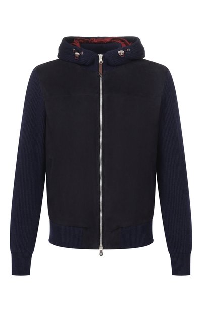 Мужской комбинированный кардиган BRUNELLO CUCINELLI, арт. MPCLF2053