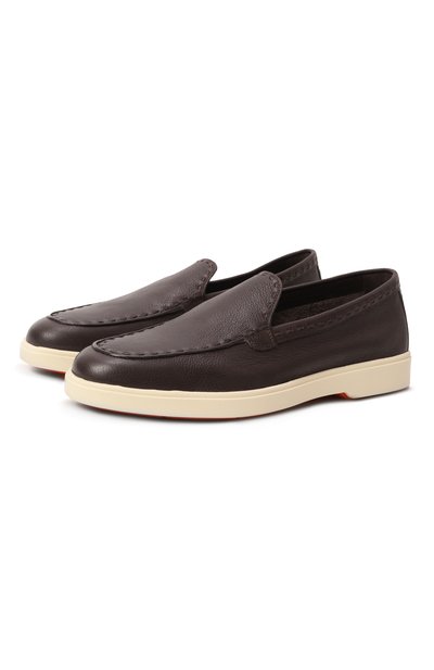 Женские кожаные лоферы SANTONI, арт. WUYG71436TISSWKA