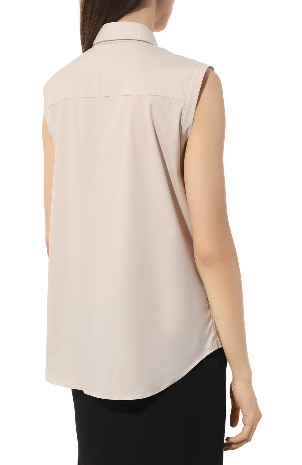 Хлопковая рубашка BRUNELLO CUCINELLI кремового цвета по цене 68800 руб., арт. M0091MA616, фото 4 Хлопковая рубашка BRUNELLO CUCINELLI, арт. M0091MA616, фото 4