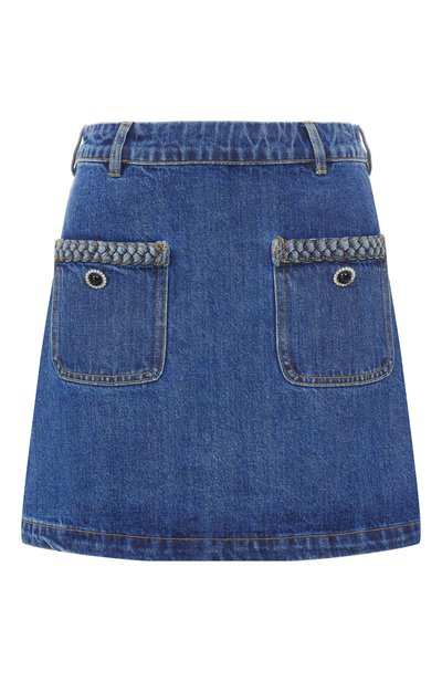 Женская джинсовая юбка SELF-PORTRAIT, арт. AW25-814SK-BL