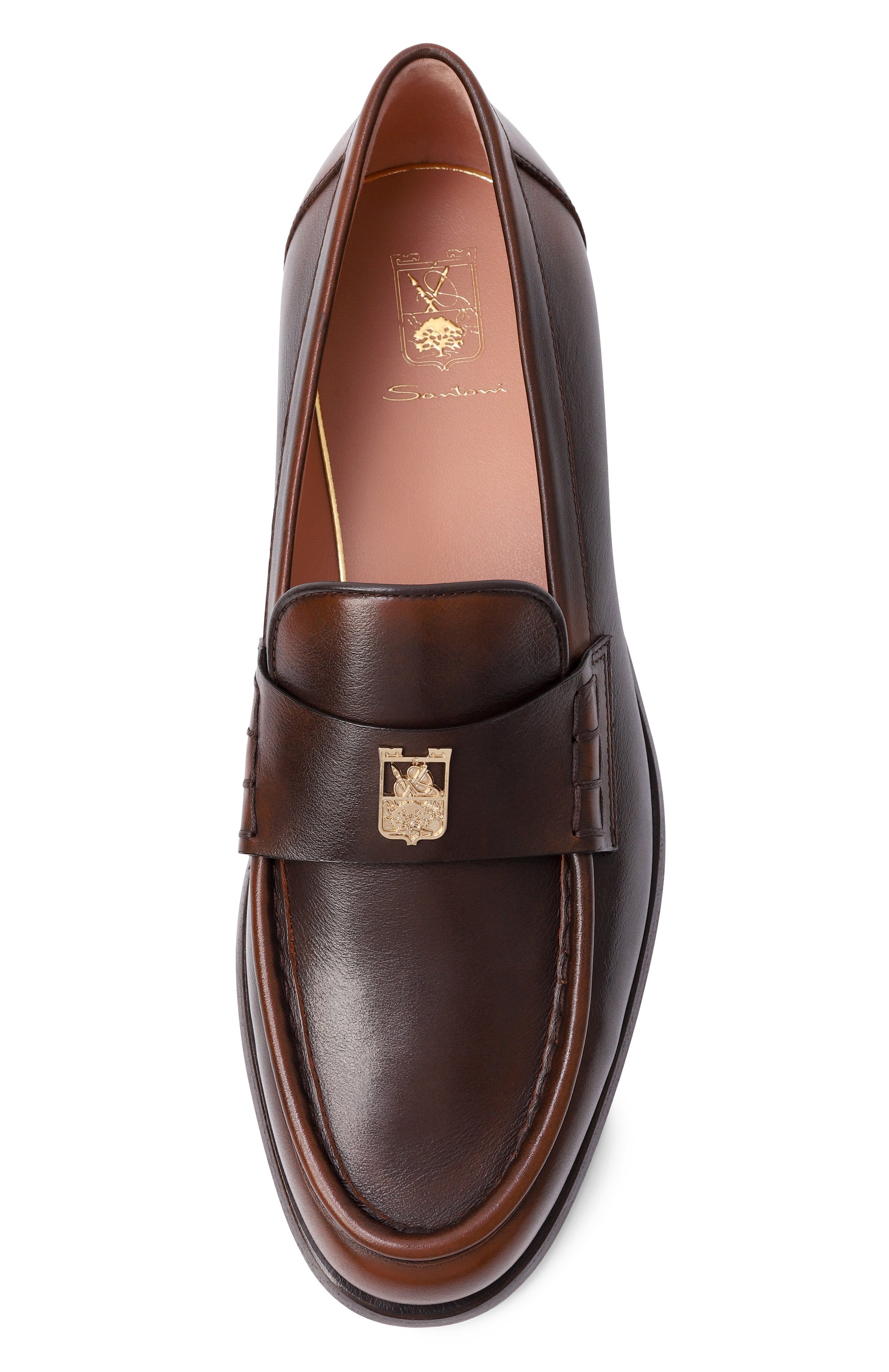 Кожаные лоферы SANTONI, арт. WUQG71954BYTNLGX, фото 6