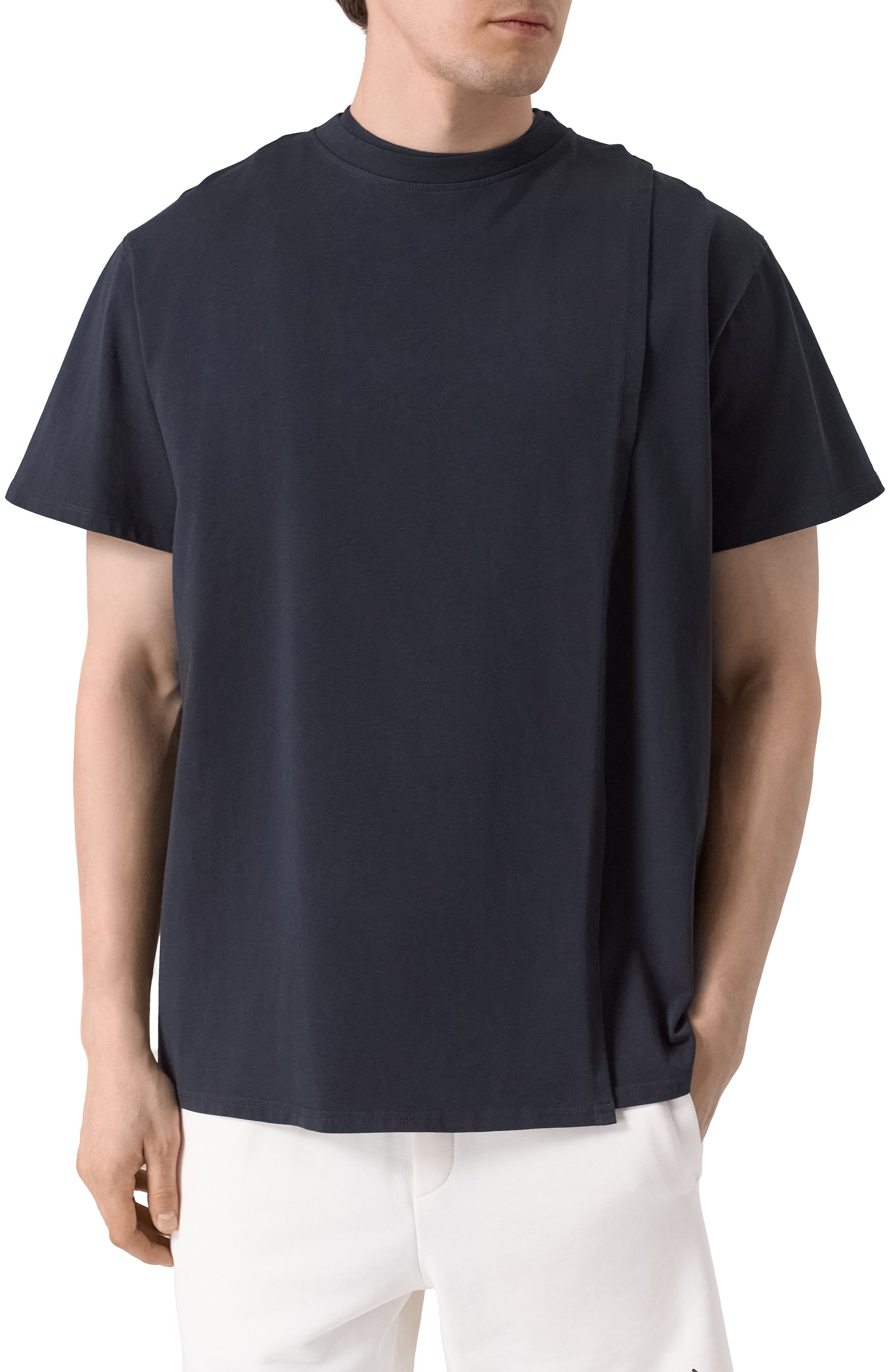 Хлопковая футболка MORDECAI темно-синего цвета по цене 38950 руб., арт. 25E96MXJ03, фото 3 Хлопковая футболка MORDECAI, арт. 25E96MXJ03, фото 3