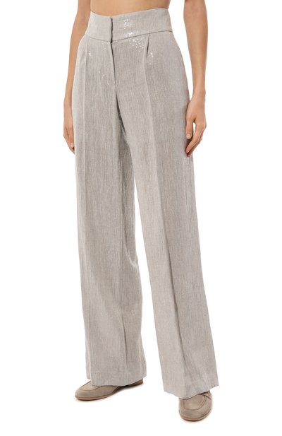 Льняные брюки BRUNELLO CUCINELLI, арт. MH570P8545, фото 3