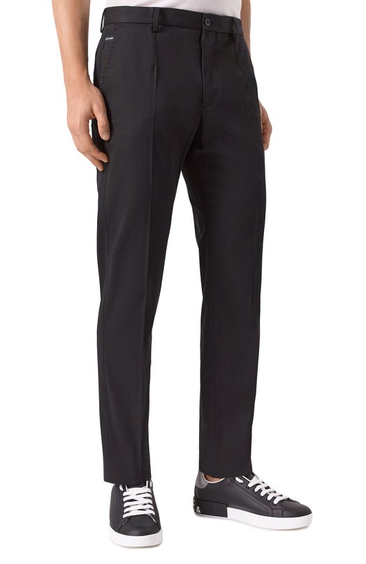 Хлопковые брюки Dolce & Gabbana GVB6ET/FUFMJ Чёрный  GVB6ET/FUFMJ Фото 3