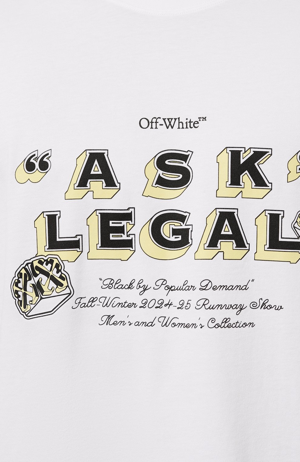 Хлопковая футболка OFF-WHITE, арт. 0MAA120W24JER003, фото 5