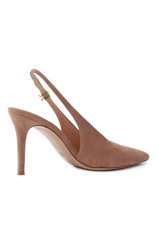 Замшевые туфли Robbie Sling 85 Gianvito Rossi G95461.85RIC.CAMPRAL Бежевый  G95461.85RIC.CAMPRAL Фото 5