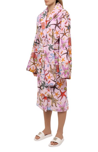 Хлопковый халат VERSACE розового цвета по цене 77300 руб., арт. ZACJ00060/ZC0SP130, фото 3 Хлопковый халат VERSACE, арт. ZACJ00060/ZC0SP130, фото 3