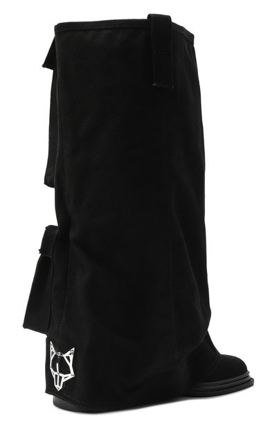 Текстильные сапоги natalia NAKED WOLFE черного цвета по цене 48000 руб., арт. NATALIA/CANVAS, фото 5 Текстильные сапоги natalia NAKED WOLFE, арт. NATALIA/CANVAS, фото 5