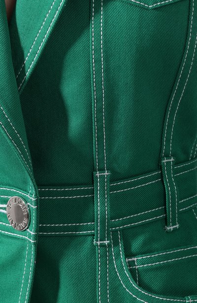 Джинсовый жакет BALMAIN зеленого цвета по цене 199500 руб., арт. TF07315/D022, фото 5 Джинсовый жакет BALMAIN, арт. TF07315/D022, фото 5